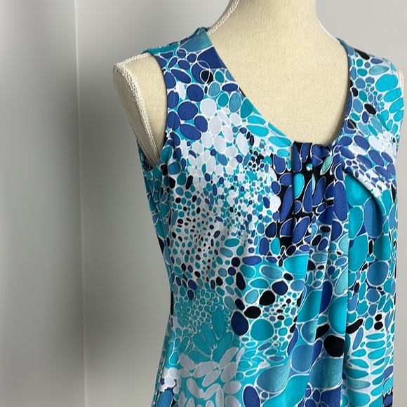 Laura Petite Sleeveless Multi-Coloured Print Top Sz Small EUC - Picture 4 of 12